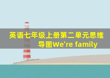 英语七年级上册第二单元思维导图We're family